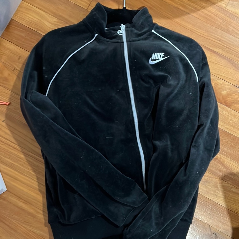 Nike black Velour track suit Medium
